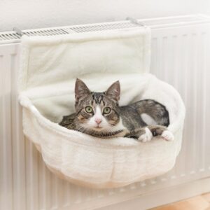 Hamac de radiateur pour chat Cuddly (Beige/crème)